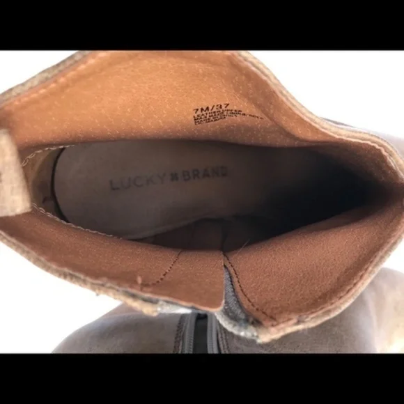Lucky Brand Zip Buckle Tan Bootie  7 - Picture 7 of 7